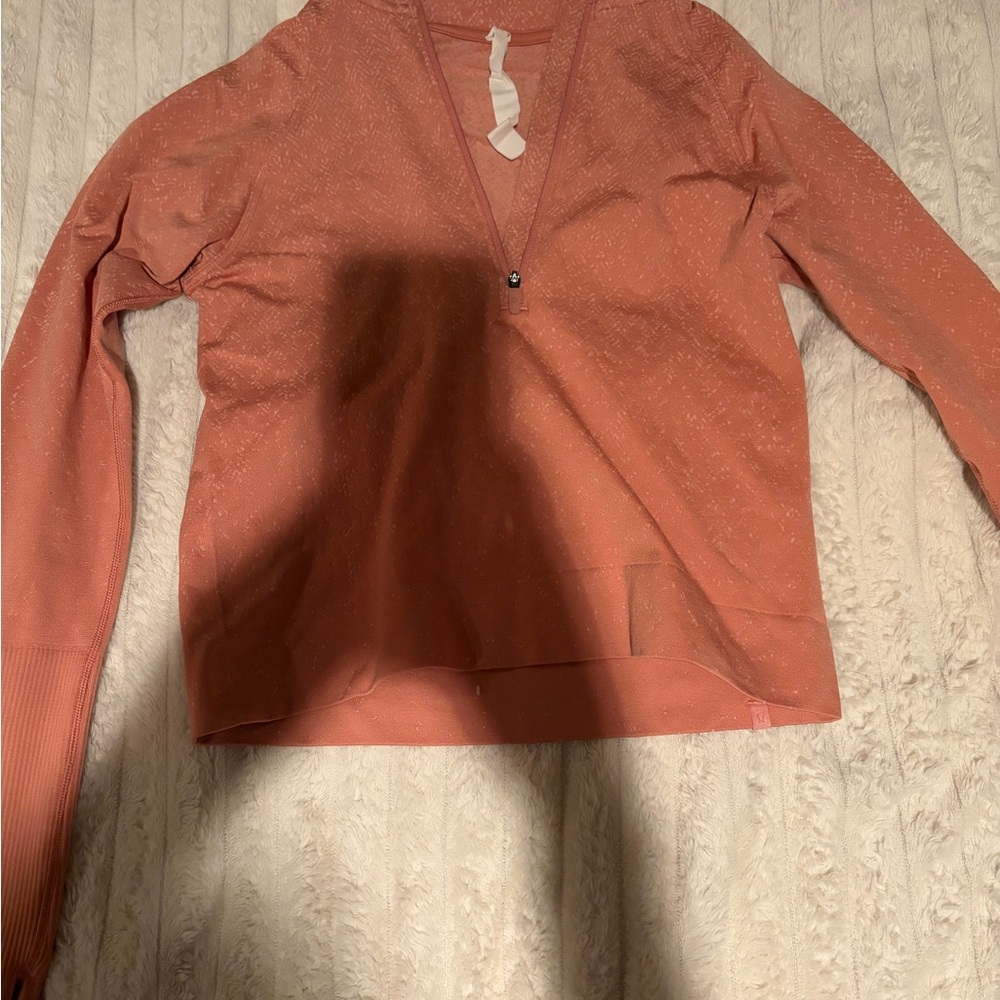 lululemon peach quarter zip